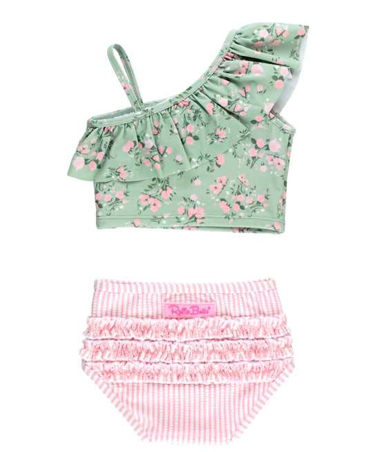 Tankini | Green roses | UV50+ | Meisjes